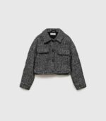 Herringbone crop jacket